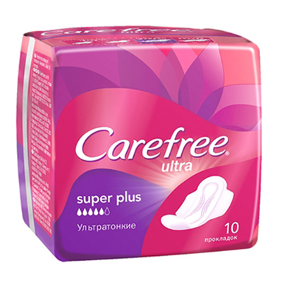 *Прокладки Carefree ultra super plus №10