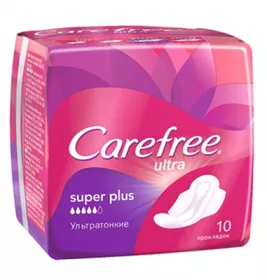 *Прокладки Carefree ultra super plus №10