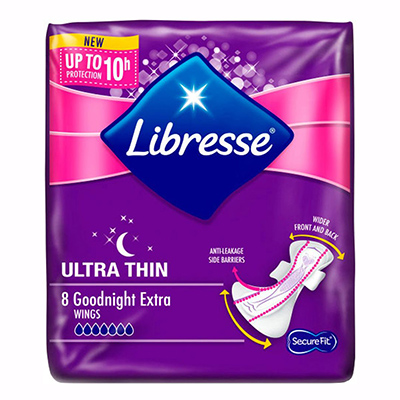Прокладки Libresse Ultra Night wing Ultra thin №10/8 Прокладки Libresse Ultra Night wing Ultra thin №10/8