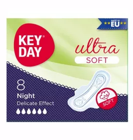 *Прокладки KEY DAY 621/1188  ультра тонкие с крылышками ULTRA SOFT SUPER №8