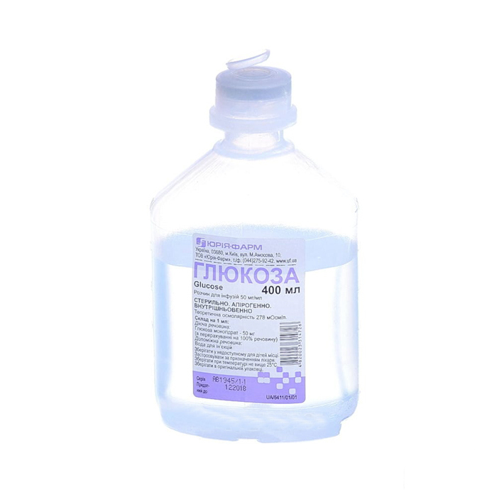 *Глюкоза р-р д/инф. 5% фл. 500мл Bottle Pack Юрия-фарм