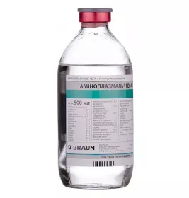 *АМІНОПЛАЗМАЛЬ® ГЕПА-10%, B. Braun (Німеччина), р-н інф. фл. 500 мл, №10