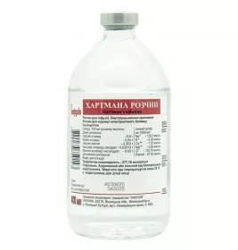 Хартмана розчин для інфузій по 400 мл у пляшці