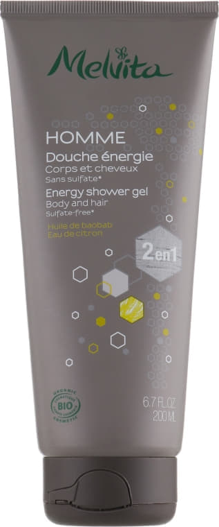 *Гель Melvita 80Z0006 для чоловіків для душа 2 в 1 200 мл