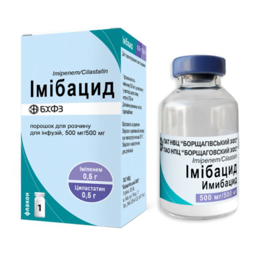 Імібацид порошок по 500 мг/500 мг у флаконі 1 шт.