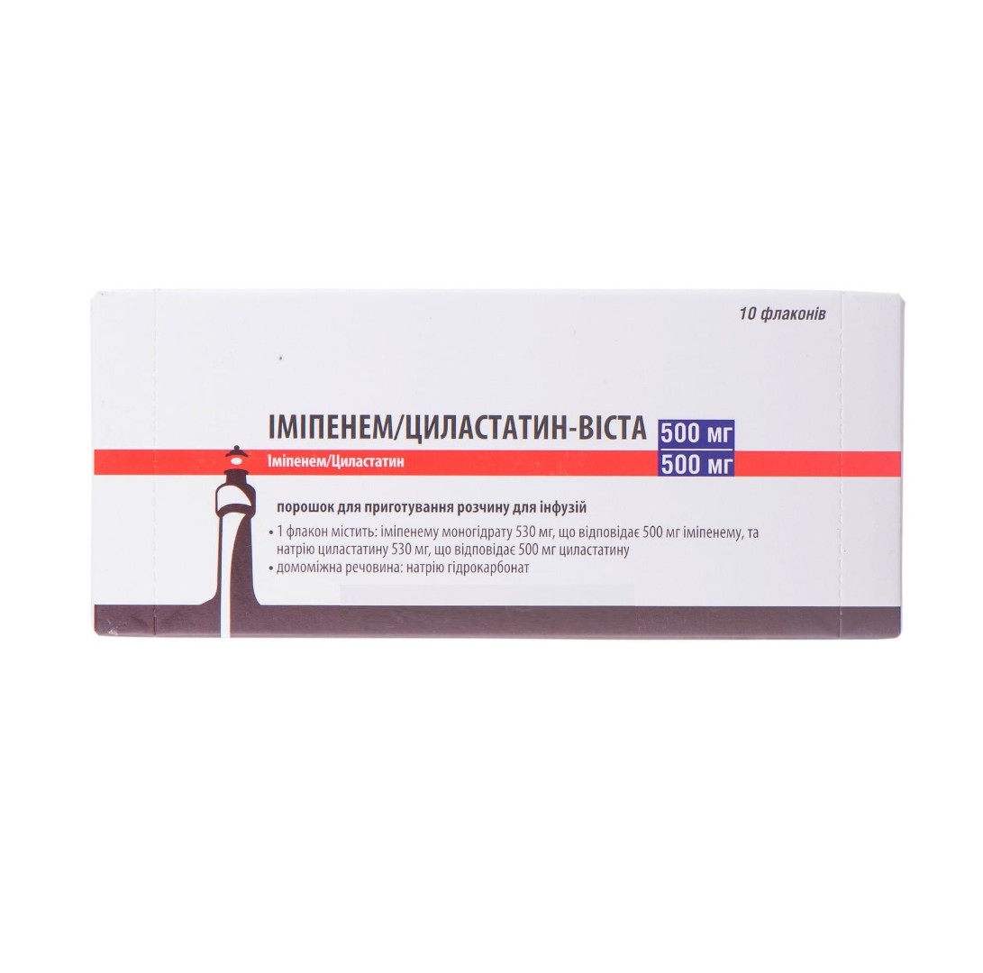 Іміпенем/Циластатин-Віста порошок по 500 мг/500 мг у флаконі 10 шт.