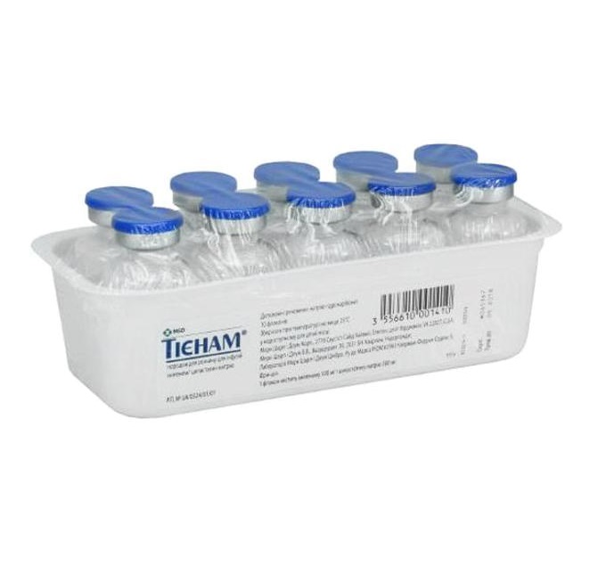 Тієнам порошок 500 мг у флаконі 10 шт.