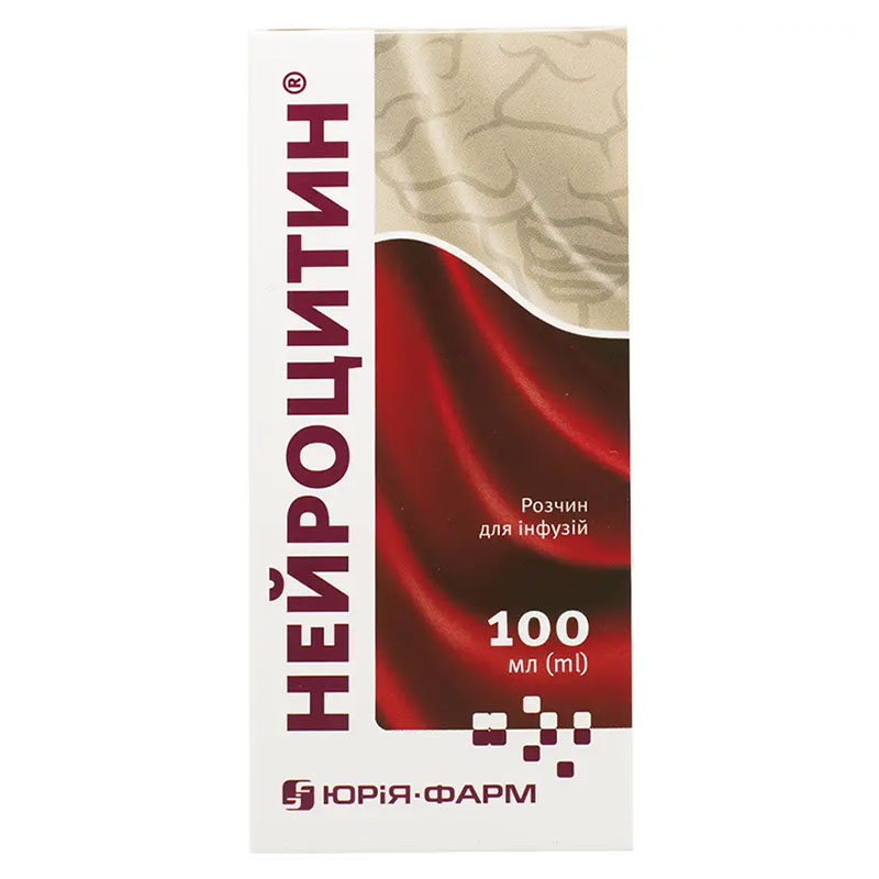 Нейроцитин розчин для інфузій по 100 мл у пляшці - Юрія-фарм