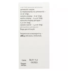 Нейроцитин розчин для інфузій по 100 мл у пляшці - Юрія-фарм
