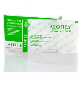 Лейкопластир ЛЕОПЕД стер.пов'язка 9смх15см №1 (25шт. в уп.)
