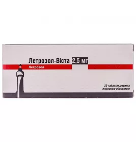 Летрозол-Віста таблетки по 2.5 мг 30 шт. (10х3)
