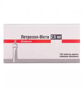 Летрозол-Віста таблетки по 2.5 мг 100 шт. (10х10)