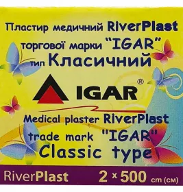 *Лейкопластырь River Plast 2x500 клас.хлопк.осн.карт./уп.