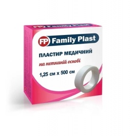 Лейкопластырь FP Family Plast мед. нетканый катушка 1,25см*5м