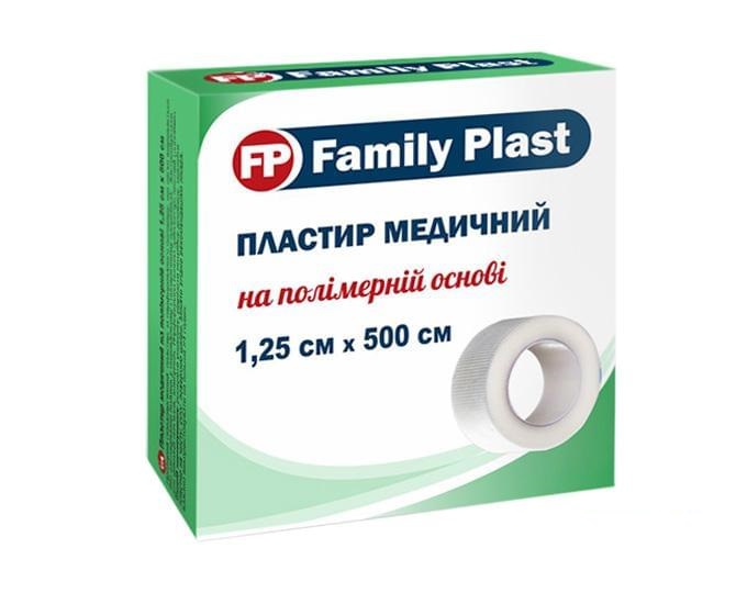 Лейкопластырь FP Family Plast мед. полимерный катушка 1,25см*5м Лейкопластырь FP Family Plast мед. полимерный катушка 1,25см*5м