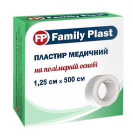 Лейкопластир FP Family Plast медичний полімерний котушка 1,25см*5м