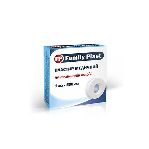 Лейкопластырь FP Family Plast мед. тканый катушка 1см*5м Лейкопластырь FP Family Plast мед. тканый катушка 1см*5м
