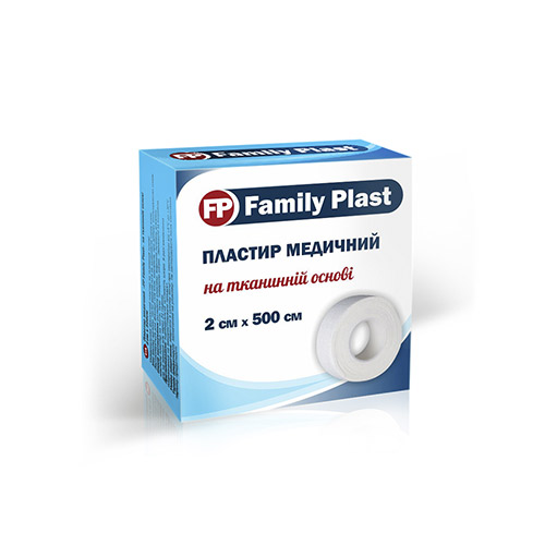 *Лейкопластир FP Family Plast медичний тканий котушка 2см*5м