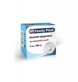 *Лейкопластырь FP Family Plast мед. тканый катушка 3см*5м