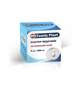 Лейкопластырь FP Family Plast мед. тканый катушка 5см*5м