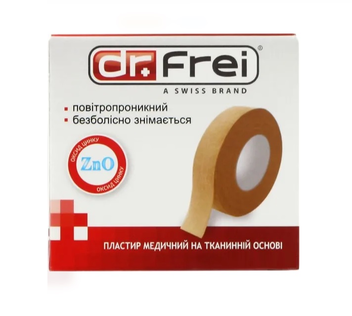 *Лейкопластир Dr.Frei медичний котушка ткана основа 1,25 см*5 м