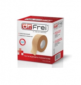 *Лейкопластир Dr.Frei медичний котушка ткана основа 2,5 см*5 м