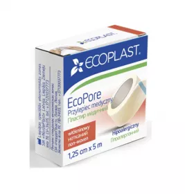 *Лейкопластир ECOPLAST ЕкоПор нетканий котушка 1,25см*5м