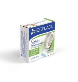 *Лейкопластырь ECOPLAST ЭкоФилм полимерный водостойкий катушка 1,25 см x 5 м