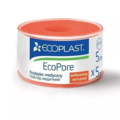 *Лейкопластырь ECOPLAST ЭкоПор нетканый катушка 5см*5м *Лейкопластырь ECOPLAST ЭкоПор нетканый катушка 5см*5м