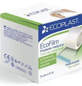 *Лейкопластир ECOPLAST ЕкоФілм полімерний водостійкий котушка 5cм*5м