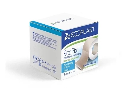 *Лейкопластир ECOPLAST ЕкоФікс тканий котушка 5см*5м