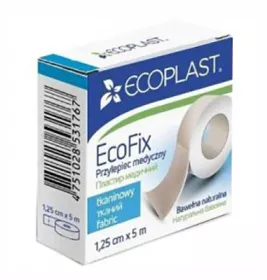 *Лейкопластырь ECOPLAST ЭкоФикс тканый катушка 1,25cм*5м