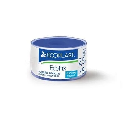 *Лейкопластир ECOPLAST ЕкоФікс тканий котушка 2,5cм*5м