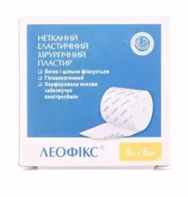 *Лейкопластир ЛЕОФІКС хір.эласт.нетк.5смх5м №1