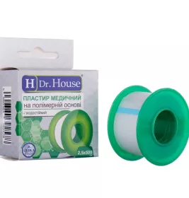 *Лейкопластир H Dr.House котушка полімерна основа 2,5 см*5 м пластмасова з підвісом.упаковка Ultra