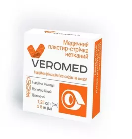 *Пластырь-лента мед.Veromed ткан.1,25см*5м