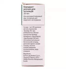 Беродуал розчин по 20 мл у флаконі 1 шт.