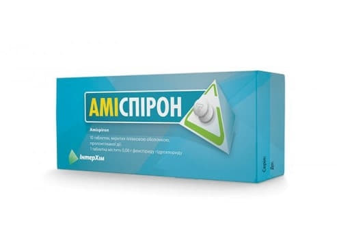 Амиспирон ІС таблетки по 0,08 г 10 шт. Амиспирон ІС таблетки по 0,08 г 10 шт.