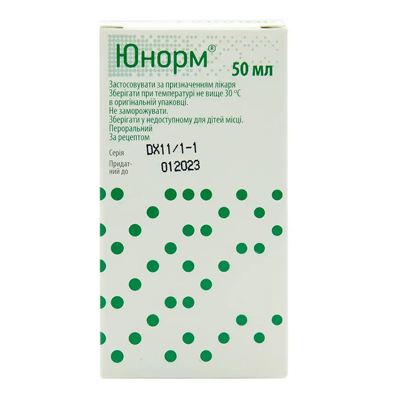 Юнорм сироп 4 мг/5 мл по 50 мл во флаконе 1 шт.