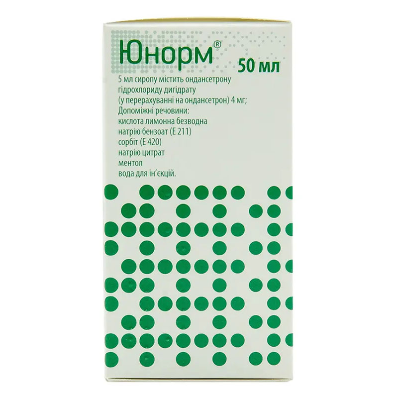 Юнорм сироп 4 мг/5 мл по 50 мл у флаконі 1 шт.
