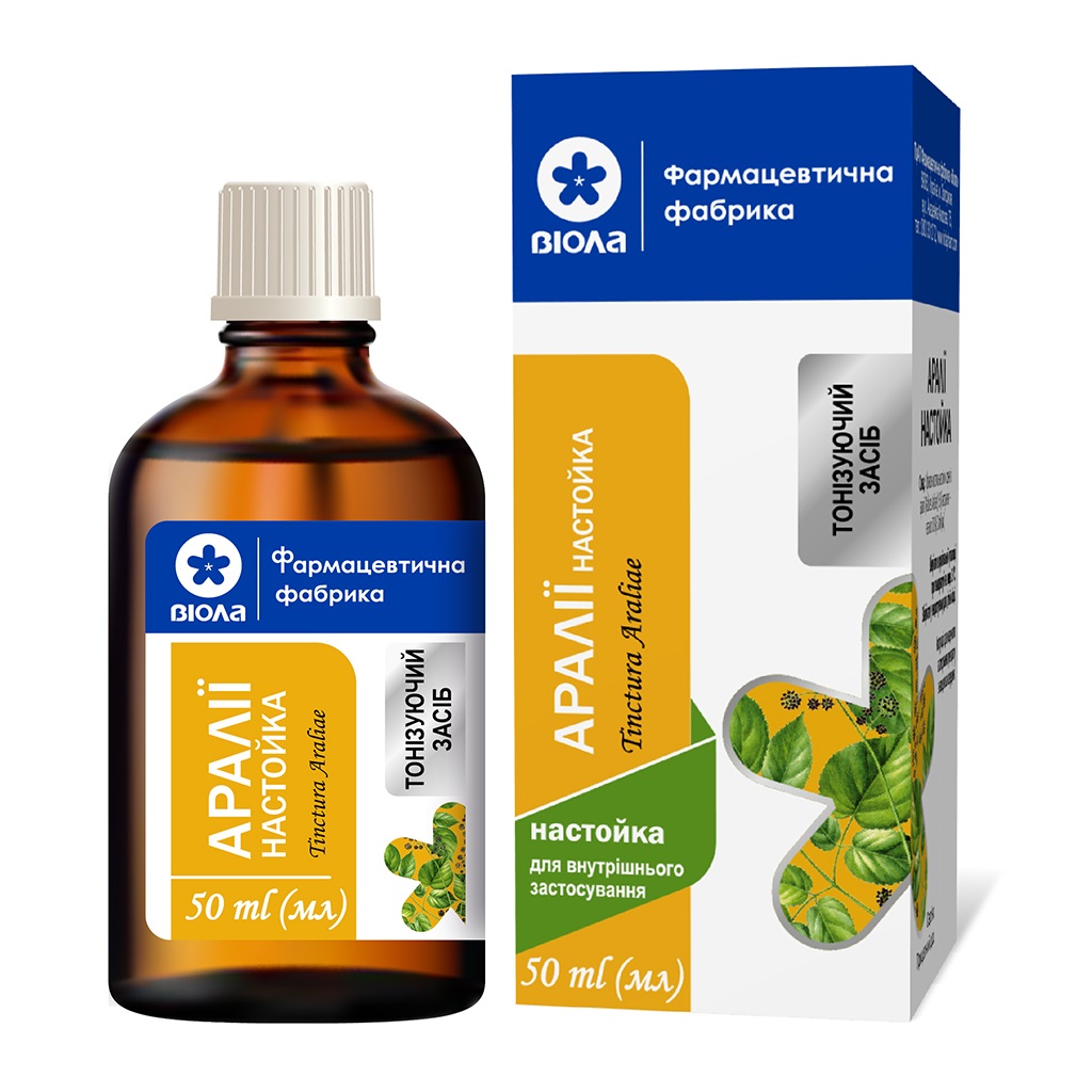 Аралії настойка по 50 мл у скляному флаконі - Віола