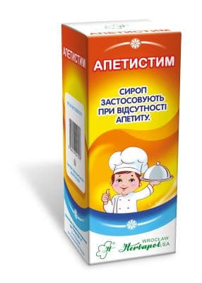 Апетистим сироп по 125 г у флаконі