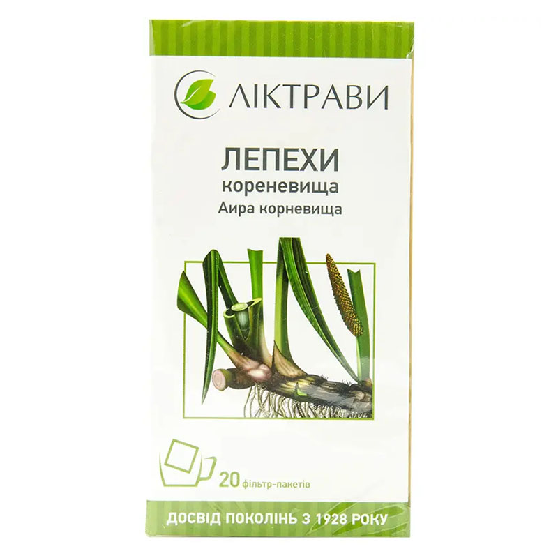 Лепехи кореневища по 1.5 г у фільтр-пакетиках 20 шт. - Лектрави