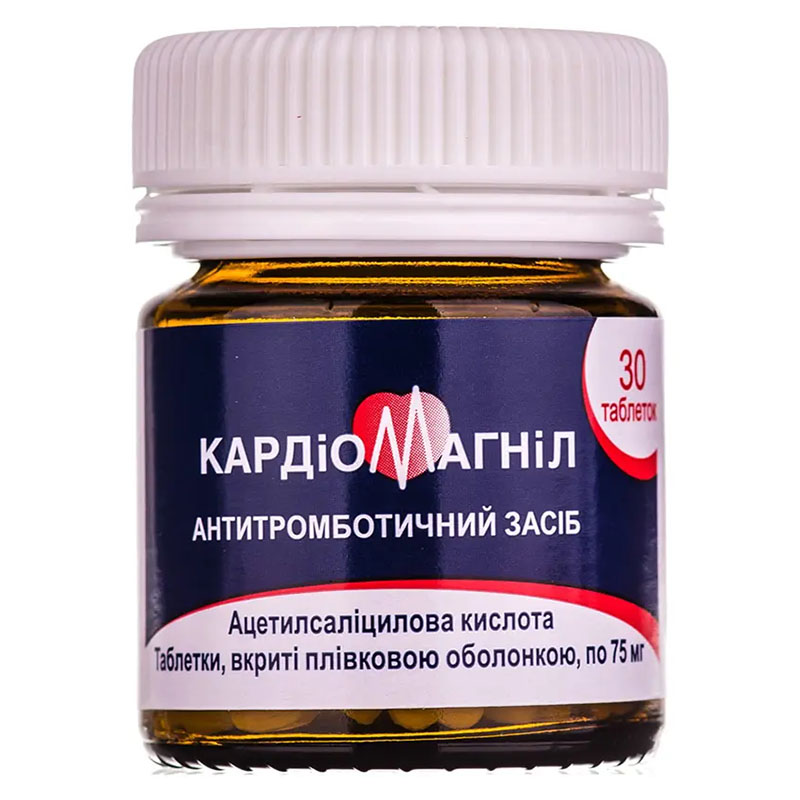 Кардиомагнил таблетки по 75 мг 30 шт. во флаконе