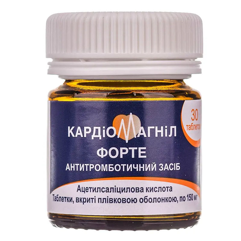 Кардиомагнил форте таблетки по 150 мг 30 шт. во флаконе