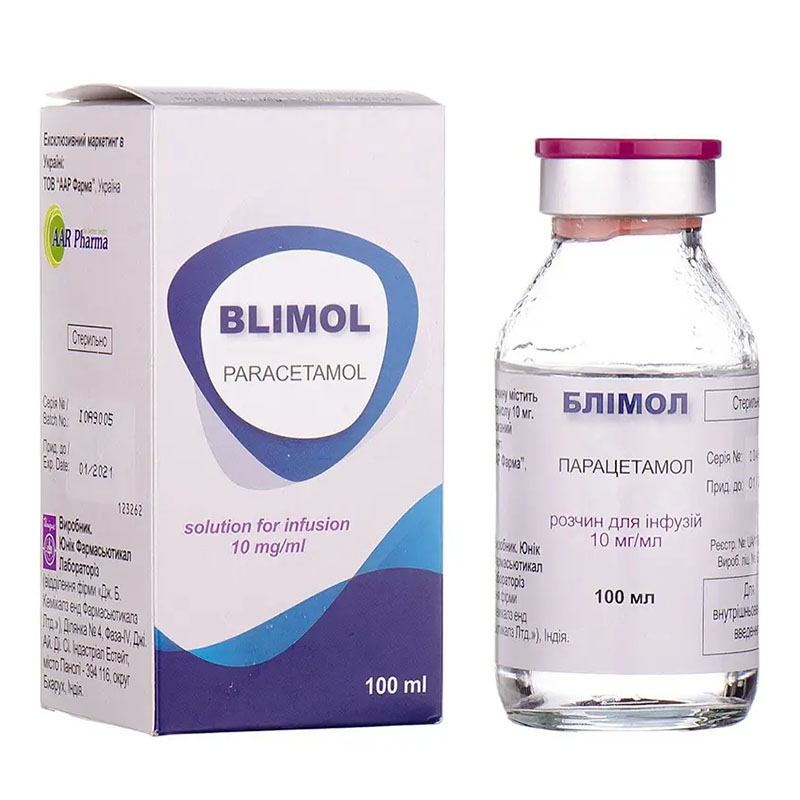 Блимол раствор для инфузий 10 мг/мл по 100 мл во флаконе