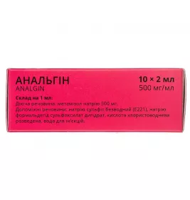 *Анальгин р-р д/ин. 50% амп. 2мл №10 Юрия-фарм