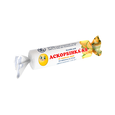 Аскорбинка-КВ таблетки со вкусом дыни по 25 мг 10 шт. Аскорбинка-КВ таблетки со вкусом дыни по 25 мг 10 шт.