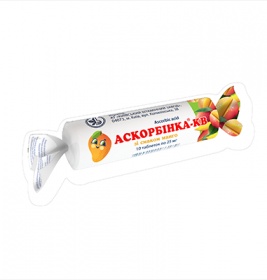 Аскорбинка-КВ таблетки со вкусом манго по 25 мг 10 шт.