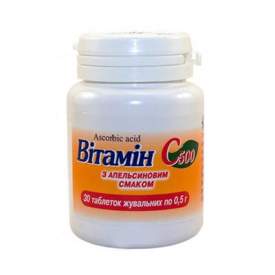 Вітамін С таблетки по 500 мг 30 шт. - Здоров'я